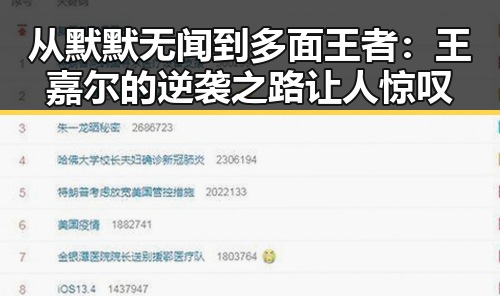 从默默无闻到多面王者:王嘉尔的逆袭之路让人惊叹